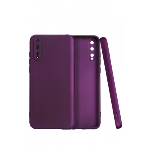 Newface Huawei P Smart S Kılıf Premium Rubber Silikon - Mürdüm Newface Huawei P Smart S Kılıf Premium Rubber Silikon - Mürdüm