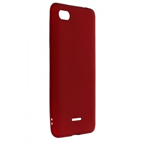 Newface Xiaomi Redmi 6A Kılıf Premium Rubber Silikon - Bordo