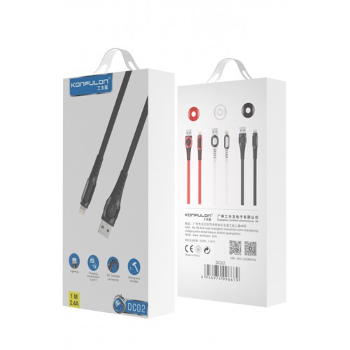 Konfulon DC-02 Süper Hızlı Lightning Kablo iphone Uyumlu 1M 2.4A - Kırmızı Konfulon DC-02 Süper Hızlı Lightning Kablo iphone Uyumlu 1M 2.4A - Kırmızı