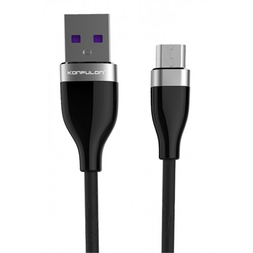 Konfulon S82 Seramik Uçlu Micro USB Kablo 1M 3.1A - Siyah Konfulon S82 Seramik Uçlu Micro USB Kablo 1M 3.1A - Siyah