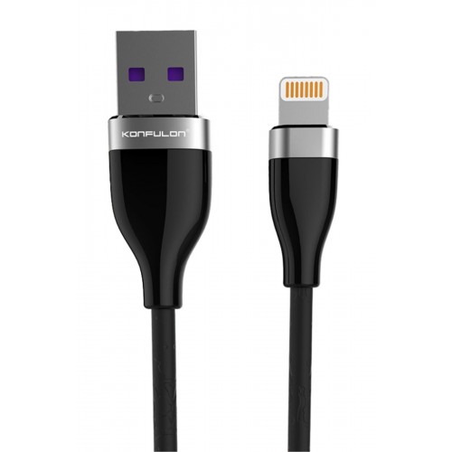 Konfulon S83 Seramik Uçlu Lightning Kablo iphone Uyumlu 1M 3.1A - Siyah Konfulon S83 Seramik Uçlu Lightning Kablo iphone Uyumlu 1M 3.1A - Siyah
