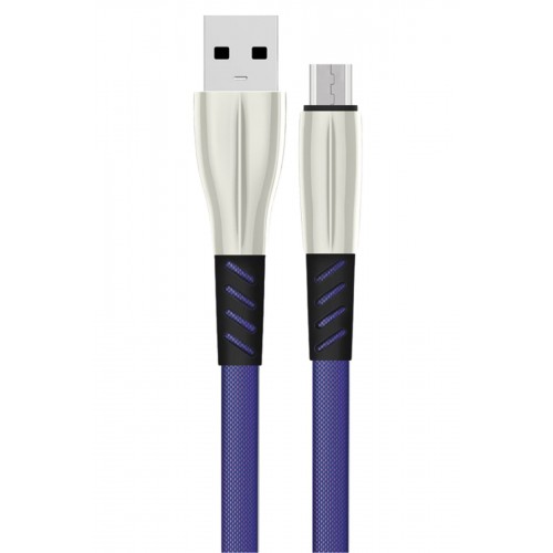 Konfulon S88 Metal Uçlu Micro USB Kablo 1M 2.4A - Mavi Konfulon S88 Metal Uçlu Micro USB Kablo 1M 2.4A - Mavi