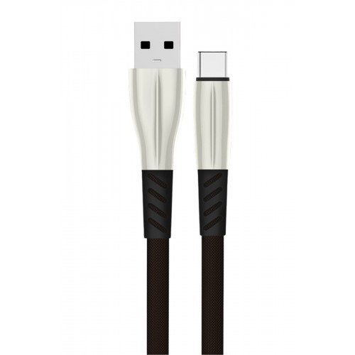Konfulon S90 Metal Uçlu Type-C Kablo 1M 2.4A - Siyah Konfulon S90 Metal Uçlu Type-C Kablo 1M 2.4A - Siyah