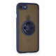 Newface iPhone 7 Kılıf Montreal Yüzüklü Silikon Kapak - Lacivert Newface iPhone 7 Kılıf Montreal Yüzüklü Silikon Kapak - Lacivert