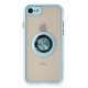 Newface iPhone 7 Kılıf Montreal Yüzüklü Silikon Kapak - Buz Mavi Newface iPhone 7 Kılıf Montreal Yüzüklü Silikon Kapak - Buz Mavi