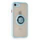 Newface iPhone 7 Kılıf Montreal Yüzüklü Silikon Kapak - Buz Mavi Newface iPhone 7 Kılıf Montreal Yüzüklü Silikon Kapak - Buz Mavi