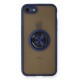 Newface iPhone 8 Kılıf Montreal Yüzüklü Silikon Kapak - Lacivert Newface iPhone 8 Kılıf Montreal Yüzüklü Silikon Kapak - Lacivert