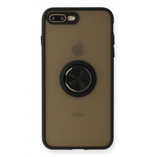 Newface iPhone 7 Plus Kılıf Montreal Yüzüklü Silikon Kapak - Siyah Newface iPhone 7 Plus Kılıf Montreal Yüzüklü Silikon Kapak - Siyah