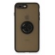 Newface iPhone 7 Plus Kılıf Montreal Yüzüklü Silikon Kapak - Siyah Newface iPhone 7 Plus Kılıf Montreal Yüzüklü Silikon Kapak - Siyah