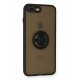 Newface iPhone 7 Plus Kılıf Montreal Yüzüklü Silikon Kapak - Siyah Newface iPhone 7 Plus Kılıf Montreal Yüzüklü Silikon Kapak - Siyah