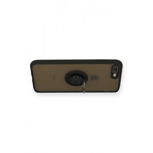 Newface iPhone 7 Plus Kılıf Montreal Yüzüklü Silikon Kapak - Siyah Newface iPhone 7 Plus Kılıf Montreal Yüzüklü Silikon Kapak - Siyah