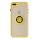 Newface iPhone 7 Plus Kılıf Montreal Yüzüklü Silikon Kapak - Sarı Newface iPhone 7 Plus Kılıf Montreal Yüzüklü Silikon Kapak - Sarı