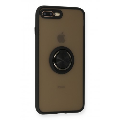 Newface iPhone 8 Plus Kılıf Montreal Yüzüklü Silikon Kapak - Siyah Newface iPhone 8 Plus Kılıf Montreal Yüzüklü Silikon Kapak - Siyah
