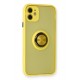 Newface iPhone 11 Kılıf Montreal Yüzüklü Silikon Kapak - Sarı Newface iPhone 11 Kılıf Montreal Yüzüklü Silikon Kapak - Sarı