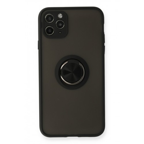Newface iPhone 11 Pro Kılıf Montreal Yüzüklü Silikon Kapak - Siyah Newface iPhone 11 Pro Kılıf Montreal Yüzüklü Silikon Kapak - Siyah