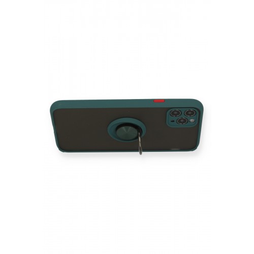 Newface iPhone 11 Pro Kılıf Montreal Yüzüklü Silikon Kapak - Yeşil Newface iPhone 11 Pro Kılıf Montreal Yüzüklü Silikon Kapak - Yeşil