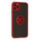 Newface iPhone 11 Pro Max Kılıf Montreal Yüzüklü Silikon Kapak - Kırmızı Newface iPhone 11 Pro Max Kılıf Montreal Yüzüklü Silikon Kapak - Kırmızı