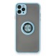 Newface iPhone 11 Pro Max Kılıf Montreal Yüzüklü Silikon Kapak - Buz Mavi Newface iPhone 11 Pro Max Kılıf Montreal Yüzüklü Silikon Kapak - Buz Mavi