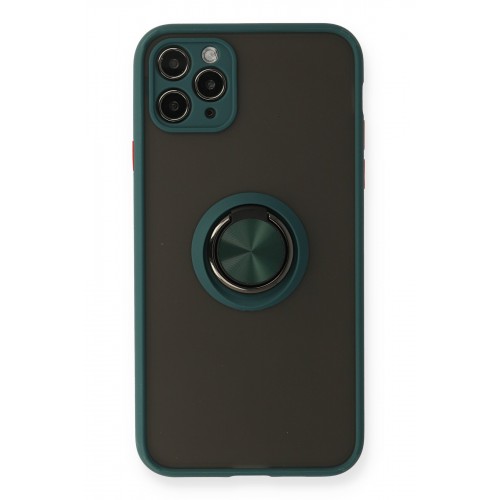 Newface iPhone 11 Pro Max Kılıf Montreal Yüzüklü Silikon Kapak - Yeşil Newface iPhone 11 Pro Max Kılıf Montreal Yüzüklü Silikon Kapak - Yeşil