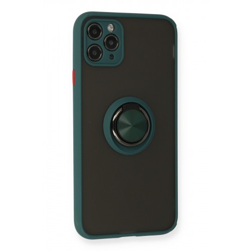 Newface iPhone 11 Pro Max Kılıf Montreal Yüzüklü Silikon Kapak - Yeşil Newface iPhone 11 Pro Max Kılıf Montreal Yüzüklü Silikon Kapak - Yeşil