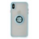 Newface iPhone XS Kılıf Montreal Yüzüklü Silikon Kapak - Buz Mavi Newface iPhone XS Kılıf Montreal Yüzüklü Silikon Kapak - Buz Mavi