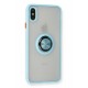 Newface iPhone XS Kılıf Montreal Yüzüklü Silikon Kapak - Buz Mavi Newface iPhone XS Kılıf Montreal Yüzüklü Silikon Kapak - Buz Mavi