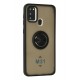Newface Samsung Galaxy M31 Kılıf Montreal Yüzüklü Silikon Kapak - Siyah