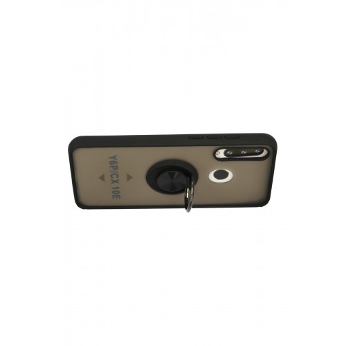 Newface Huawei Y6P Kılıf Montreal Yüzüklü Silikon Kapak - Siyah Newface Huawei Y6P Kılıf Montreal Yüzüklü Silikon Kapak - Siyah