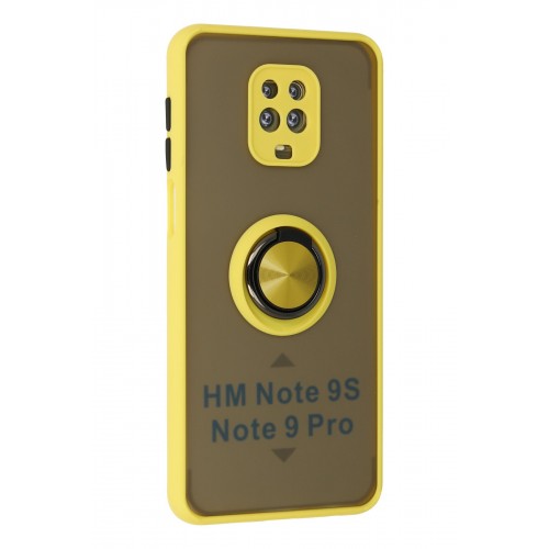 Newface Xiaomi Redmi Note 9S Kılıf Montreal Yüzüklü Silikon Kapak - Sarı Newface Xiaomi Redmi Note 9S Kılıf Montreal Yüzüklü Silikon Kapak - Sarı