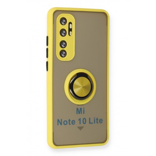 Newface Xiaomi Mi Note 10 Lite Kılıf Montreal Yüzüklü Silikon Kapak - Sarı Newface Xiaomi Mi Note 10 Lite Kılıf Montreal Yüzüklü Silikon Kapak - Sarı
