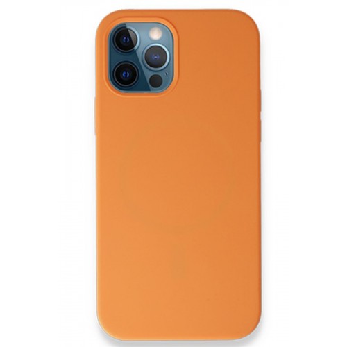 Newface iPhone 12 Pro Kılıf Magneticsafe Lansman Silikon Kapak - Koyu Turuncu Newface iPhone 12 Pro Kılıf Magneticsafe Lansman Silikon Kapak - Koyu Turuncu