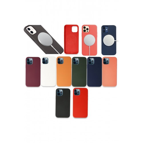 Newface iPhone 12 Pro Kılıf Magneticsafe Lansman Silikon Kapak - Koyu Turuncu Newface iPhone 12 Pro Kılıf Magneticsafe Lansman Silikon Kapak - Koyu Turuncu