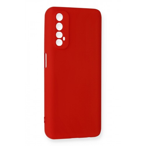Newface Realme 7 Kılıf Nano içi Kadife Silikon - Kırmızı Newface Realme 7 Kılıf Nano içi Kadife Silikon - Kırmızı
