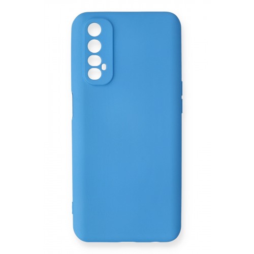 Newface Realme 7 Kılıf Nano içi Kadife Silikon - Mavi Newface Realme 7 Kılıf Nano içi Kadife Silikon - Mavi