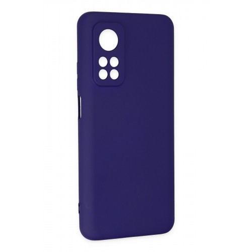 Newface Xiaomi Mi 10T Kılıf Nano içi Kadife Silikon - Mor Newface Xiaomi Mi 10T Kılıf Nano içi Kadife Silikon - Mor