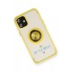 Newface iPhone 12 Mini Kılıf Montreal Yüzüklü Silikon Kapak - Sarı Newface iPhone 12 Mini Kılıf Montreal Yüzüklü Silikon Kapak - Sarı