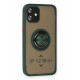 Newface iPhone 12 Mini Kılıf Montreal Yüzüklü Silikon Kapak - Yeşil Newface iPhone 12 Mini Kılıf Montreal Yüzüklü Silikon Kapak - Yeşil
