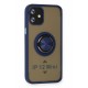 Newface iPhone 12 Kılıf Montreal Yüzüklü Silikon Kapak - Lacivert Newface iPhone 12 Kılıf Montreal Yüzüklü Silikon Kapak - Lacivert