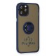 Newface iPhone 12 Pro Max Kılıf Montreal Yüzüklü Silikon Kapak - Lacivert Newface iPhone 12 Pro Max Kılıf Montreal Yüzüklü Silikon Kapak - Lacivert