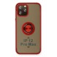 Newface iPhone 12 Pro Max Kılıf Montreal Yüzüklü Silikon Kapak - Kırmızı Newface iPhone 12 Pro Max Kılıf Montreal Yüzüklü Silikon Kapak - Kırmızı