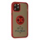 Newface iPhone 12 Pro Max Kılıf Montreal Yüzüklü Silikon Kapak - Kırmızı Newface iPhone 12 Pro Max Kılıf Montreal Yüzüklü Silikon Kapak - Kırmızı