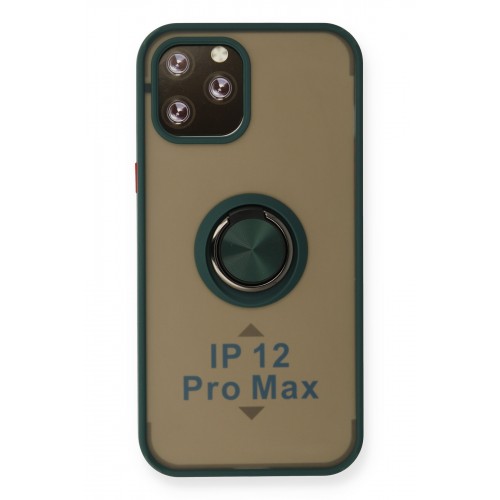 Newface iPhone 12 Pro Max Kılıf Montreal Yüzüklü Silikon Kapak - Yeşil Newface iPhone 12 Pro Max Kılıf Montreal Yüzüklü Silikon Kapak - Yeşil