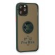 Newface iPhone 12 Pro Max Kılıf Montreal Yüzüklü Silikon Kapak - Yeşil Newface iPhone 12 Pro Max Kılıf Montreal Yüzüklü Silikon Kapak - Yeşil