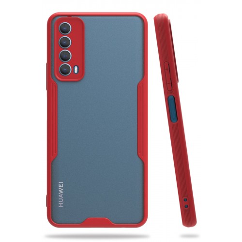 Newface Huawei P Smart 2021 Kılıf Platin Silikon - Kırmızı Newface Huawei P Smart 2021 Kılıf Platin Silikon - Kırmızı