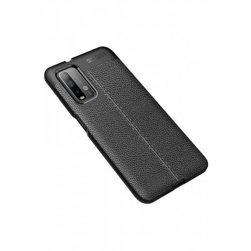 Newface Xiaomi Redmi Note 9 4G Kılıf Focus Derili Silikon - Siyah Newface Xiaomi Redmi Note 9 4G Kılıf Focus Derili Silikon - Siyah