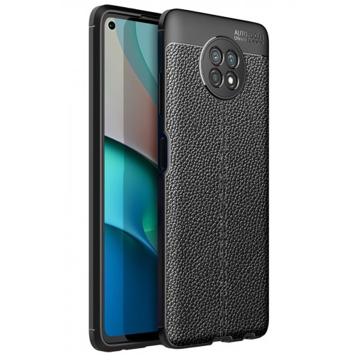 Newface Xiaomi Redmi Note 9 5G Kılıf Focus Derili Silikon - Siyah Newface Xiaomi Redmi Note 9 5G Kılıf Focus Derili Silikon - Siyah