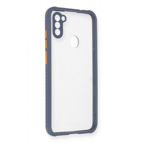 Newface Samsung Galaxy M11 Kılıf Miami Şeffaf Silikon - Gri Newface Samsung Galaxy M11 Kılıf Miami Şeffaf Silikon - Gri