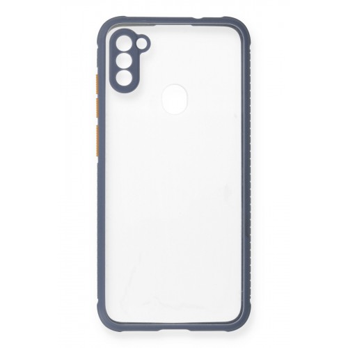 Newface Samsung Galaxy M11 Kılıf Miami Şeffaf Silikon - Gri Newface Samsung Galaxy M11 Kılıf Miami Şeffaf Silikon - Gri