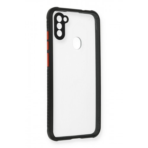 Newface Samsung Galaxy M11 Kılıf Miami Şeffaf Silikon - Siyah Newface Samsung Galaxy M11 Kılıf Miami Şeffaf Silikon - Siyah