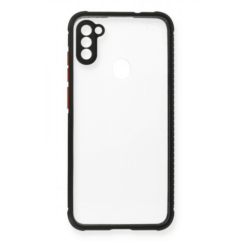 Newface Samsung Galaxy M11 Kılıf Miami Şeffaf Silikon - Siyah Newface Samsung Galaxy M11 Kılıf Miami Şeffaf Silikon - Siyah